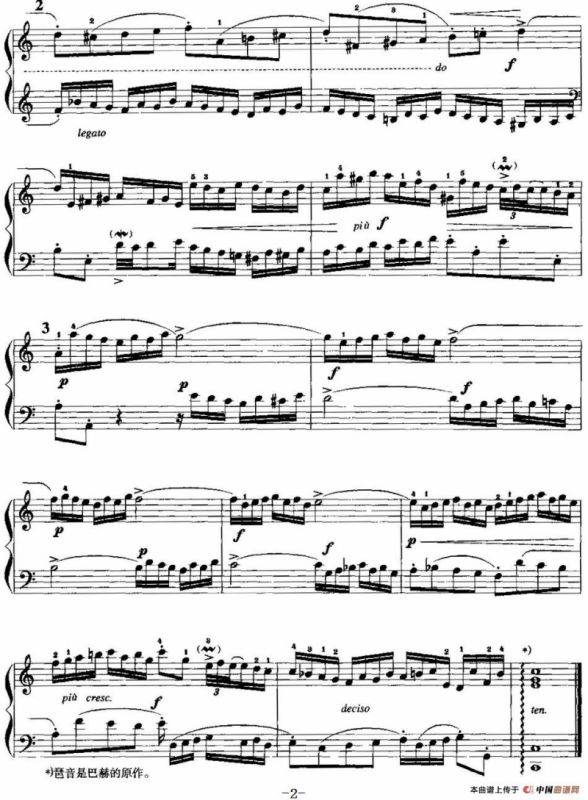 手风琴复调作品：C大调二部创意曲