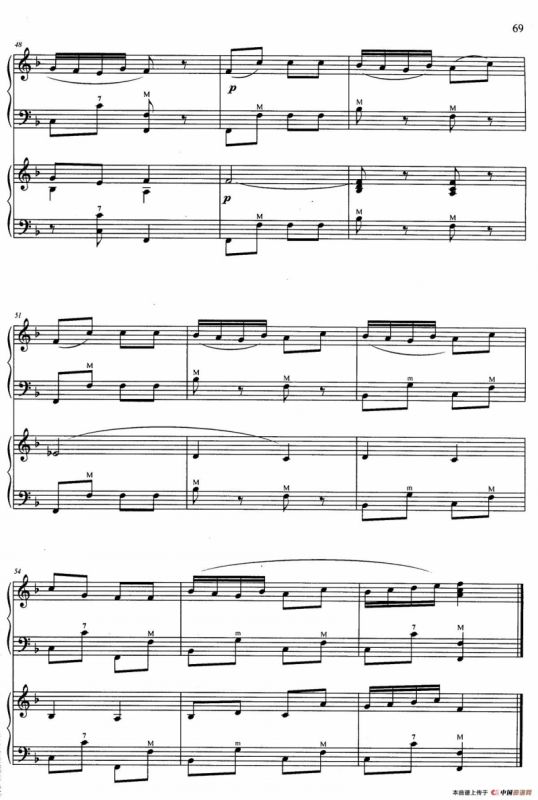 草地上的小鸭子（二重奏）