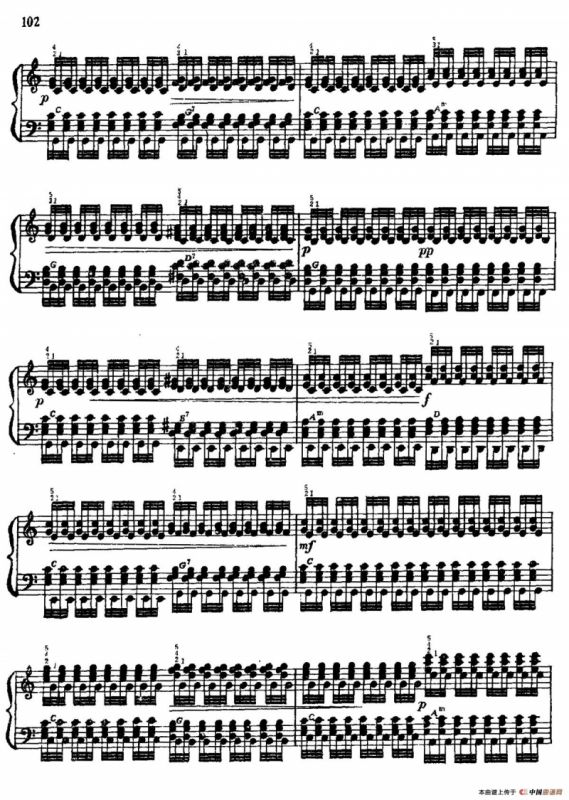 手风琴手指练习 第二部分（震音练习）