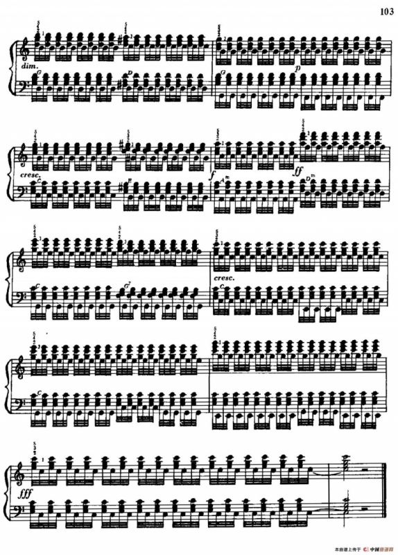 手风琴手指练习 第二部分（震音练习）