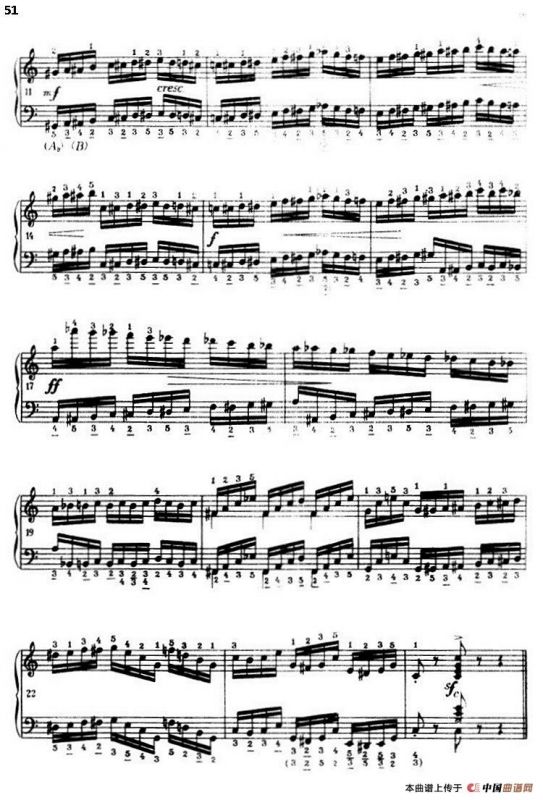 《车尔尼手风琴练习曲集》第Ⅲ册（P26—51）