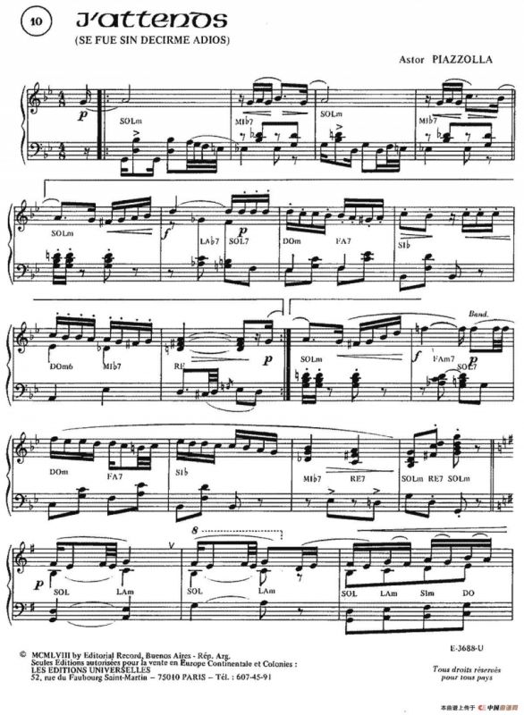 Piazzolla合集：10、JAttends