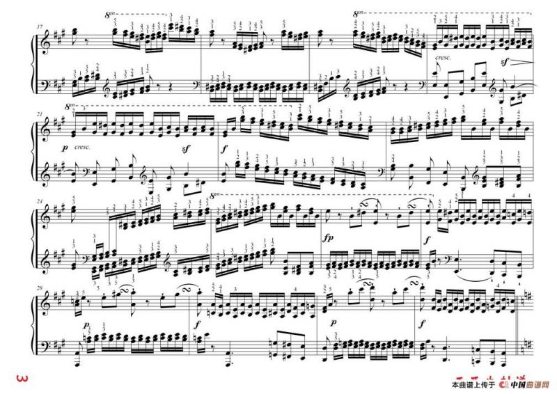 车尔尼大的三度音阶与双音经过句练习 作品245号