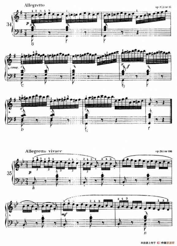 《车尔尼手风琴练习曲集》第Ⅰ册（第22—36首）