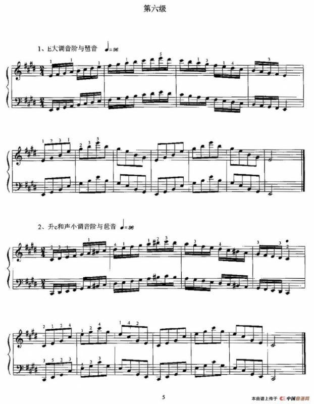 基本技术练习（2005年版考级第一级——第十级）