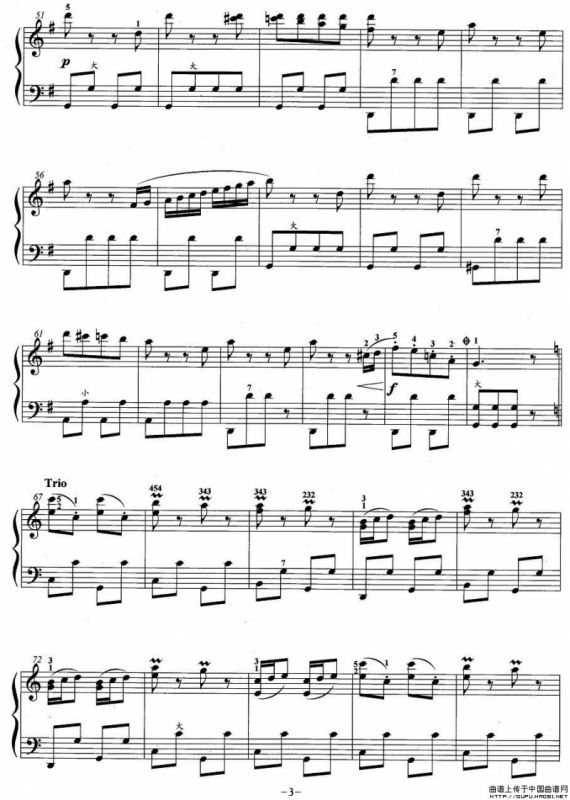 手风琴考级第五级：4、乐曲