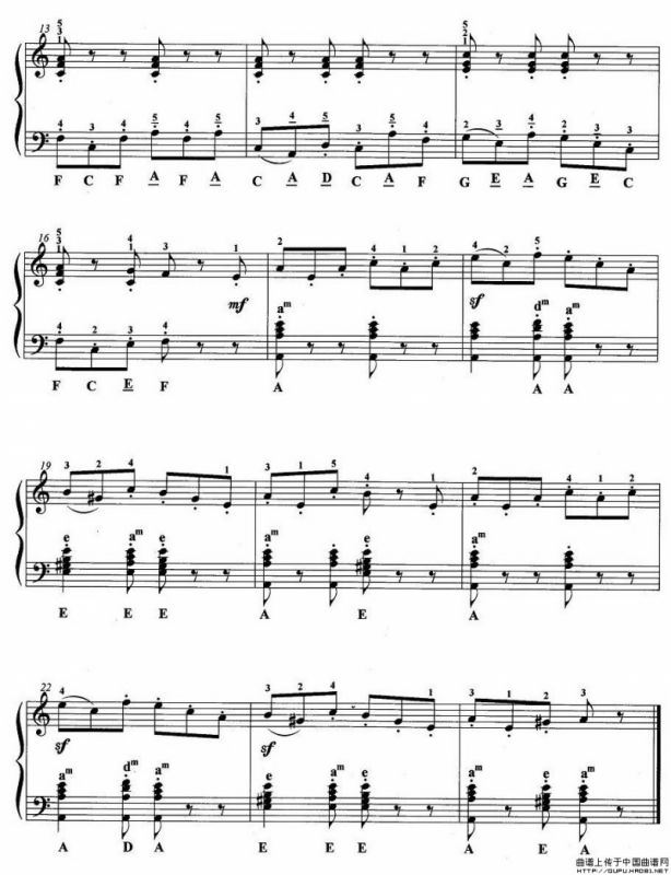 手风琴考级第三级：4、乐曲