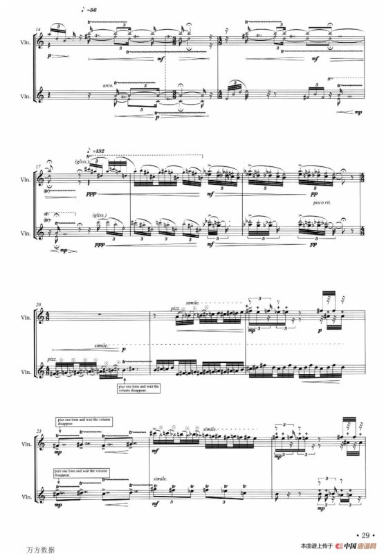 踌躇的骚动（小提琴二重奏）