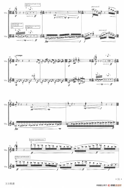 踌躇的骚动（小提琴二重奏）