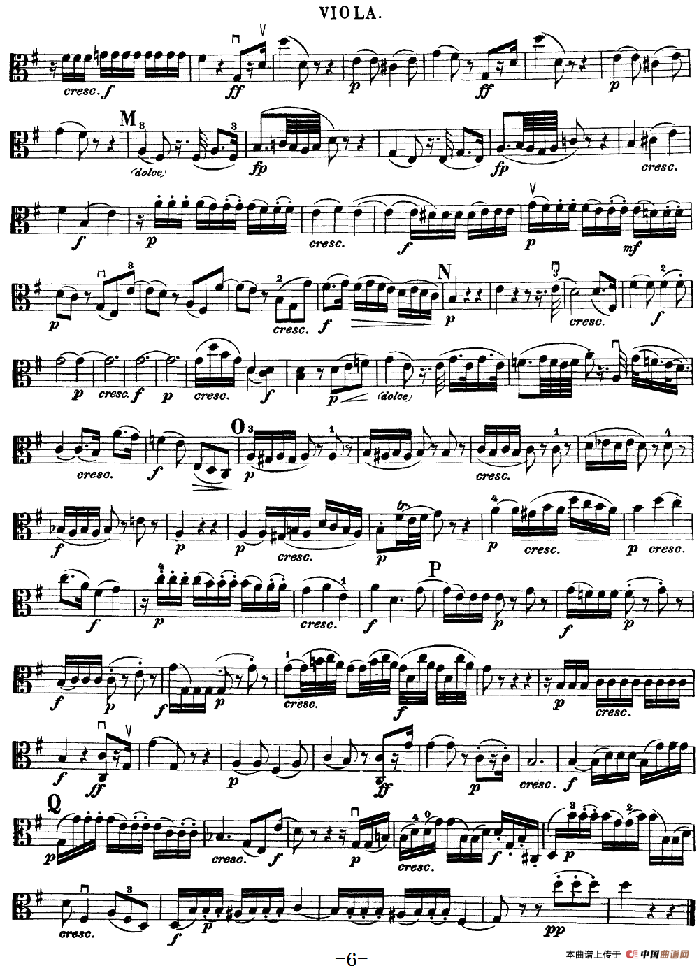 Mozart《Quartet No.20 in D Major,K.499》（Viola分谱）