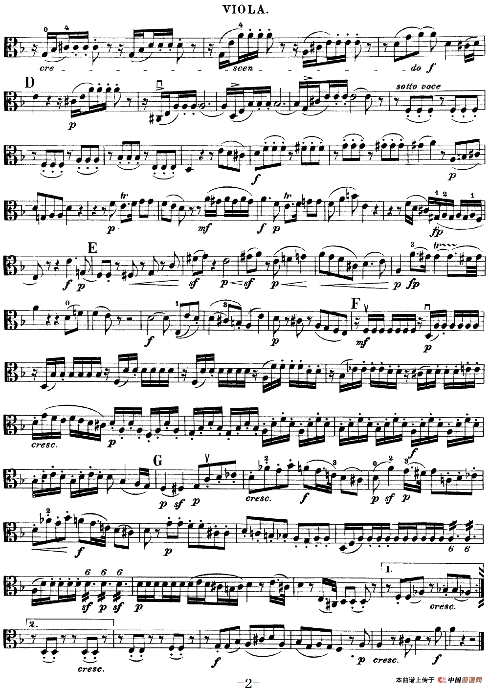 Mozart《Quartet No.15 in D Minor,K.421》（Viola分谱）