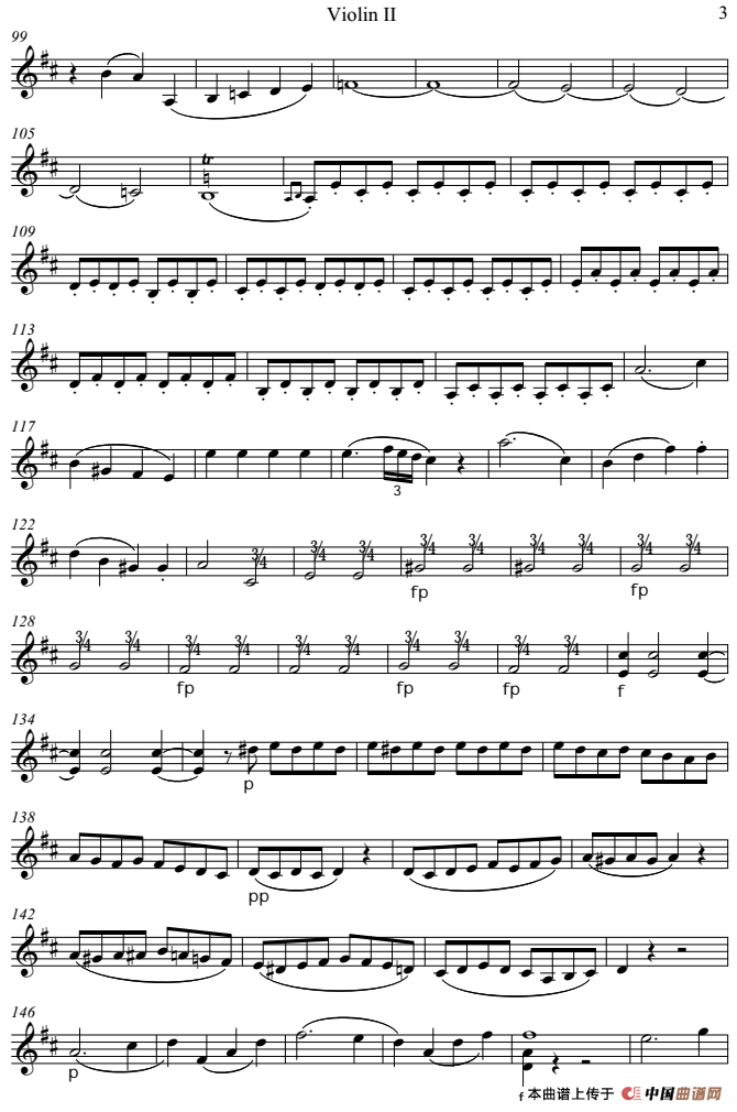 Overture from the Marriage of Figaro 费加罗的婚礼（Violin Ⅱ分谱）