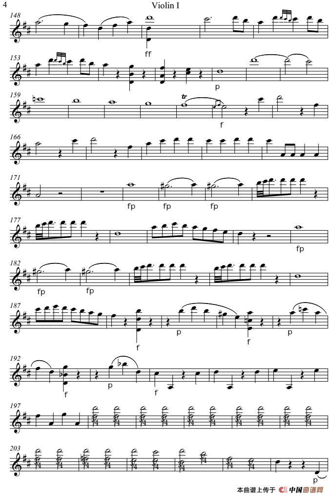 Overture from the Marriage of Figaro 费加罗的婚礼（Violin Ⅰ分谱）