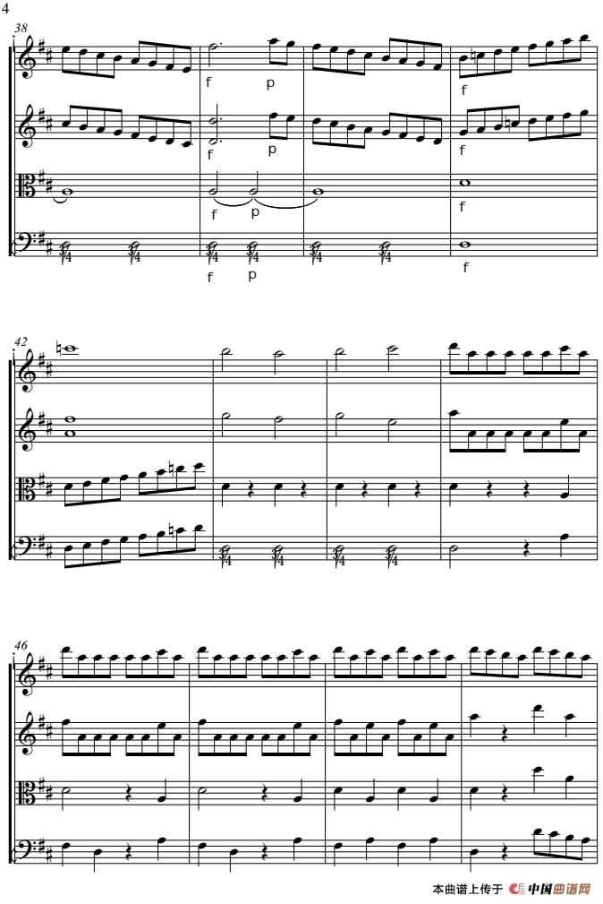 费加罗的婚礼（弦乐四重奏）