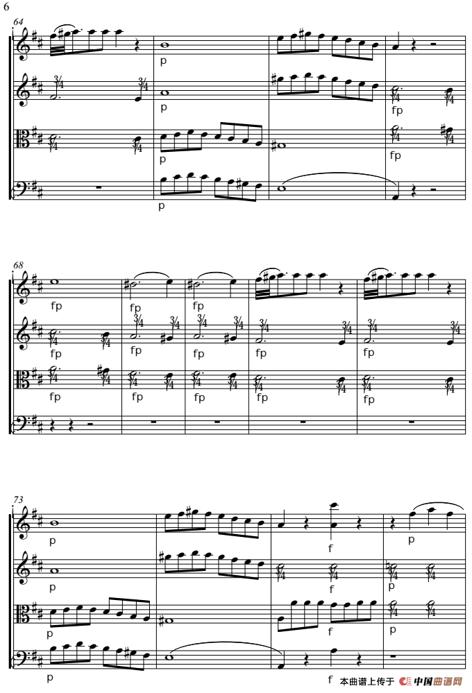 费加罗的婚礼（弦乐四重奏）