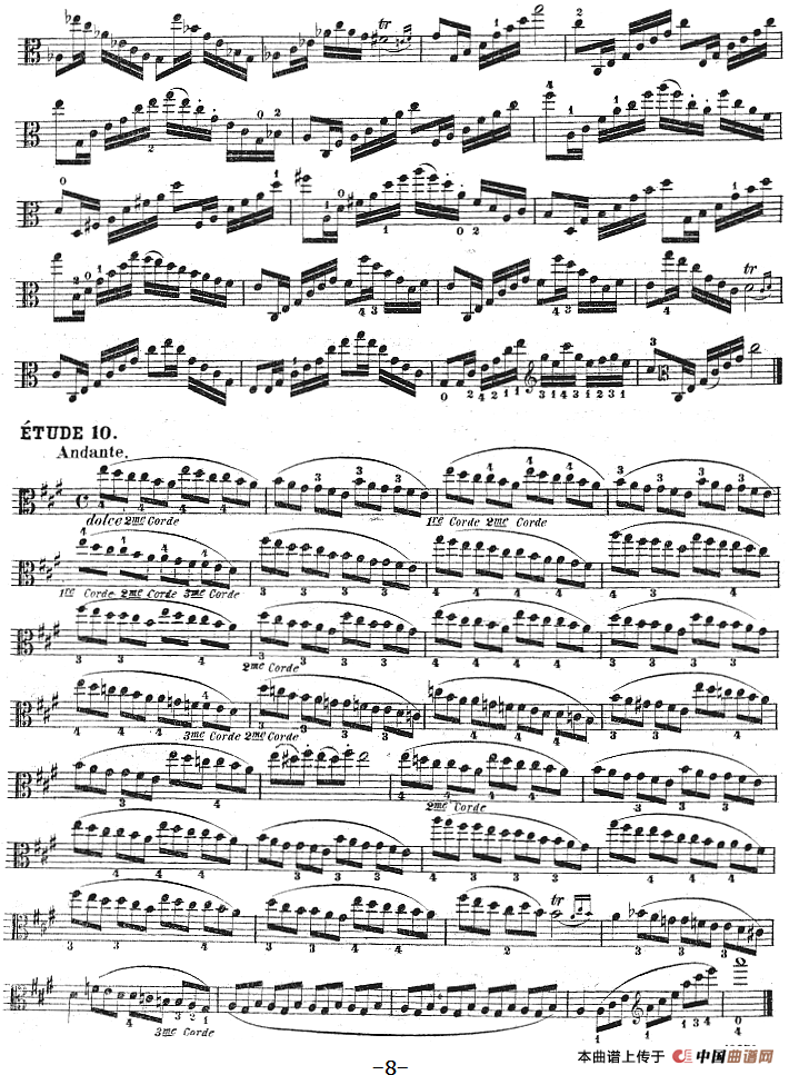 克莱采尔《中提琴练习曲40首》（ETUDE 7-10）