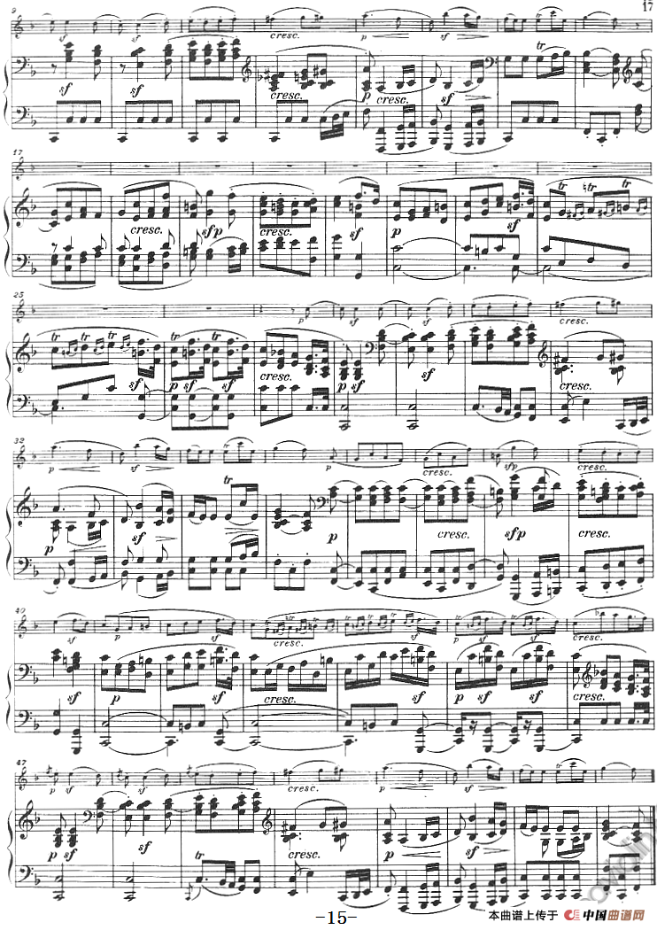 献给好友鲁道尔夫·克鲁采：奏鸣曲（A大调、小提琴+钢琴伴奏）