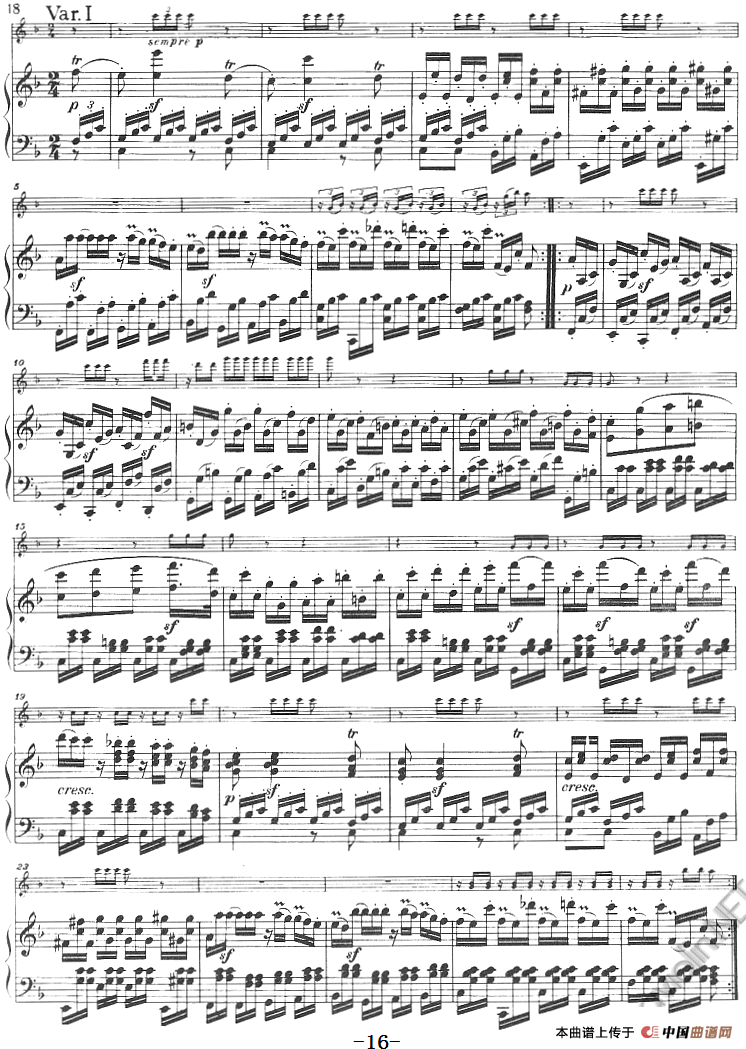 献给好友鲁道尔夫·克鲁采：奏鸣曲（A大调、小提琴+钢琴伴奏）