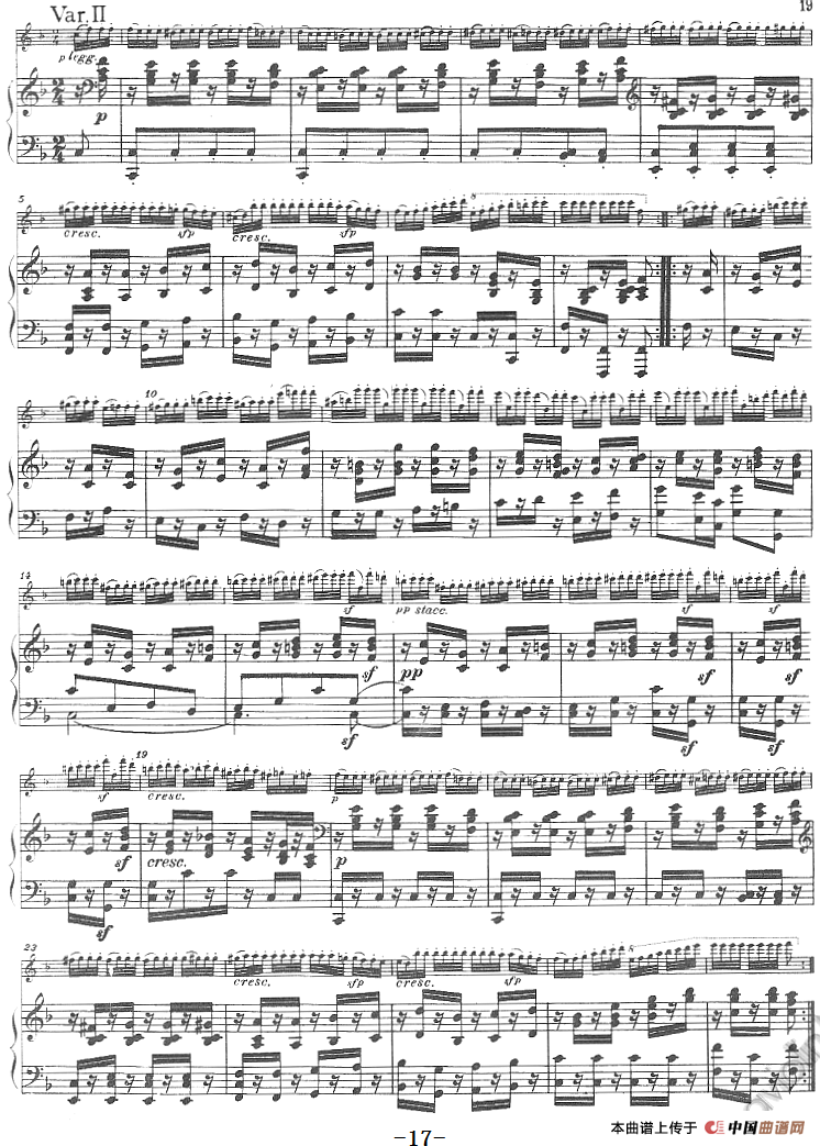 献给好友鲁道尔夫·克鲁采：奏鸣曲（A大调、小提琴+钢琴伴奏）