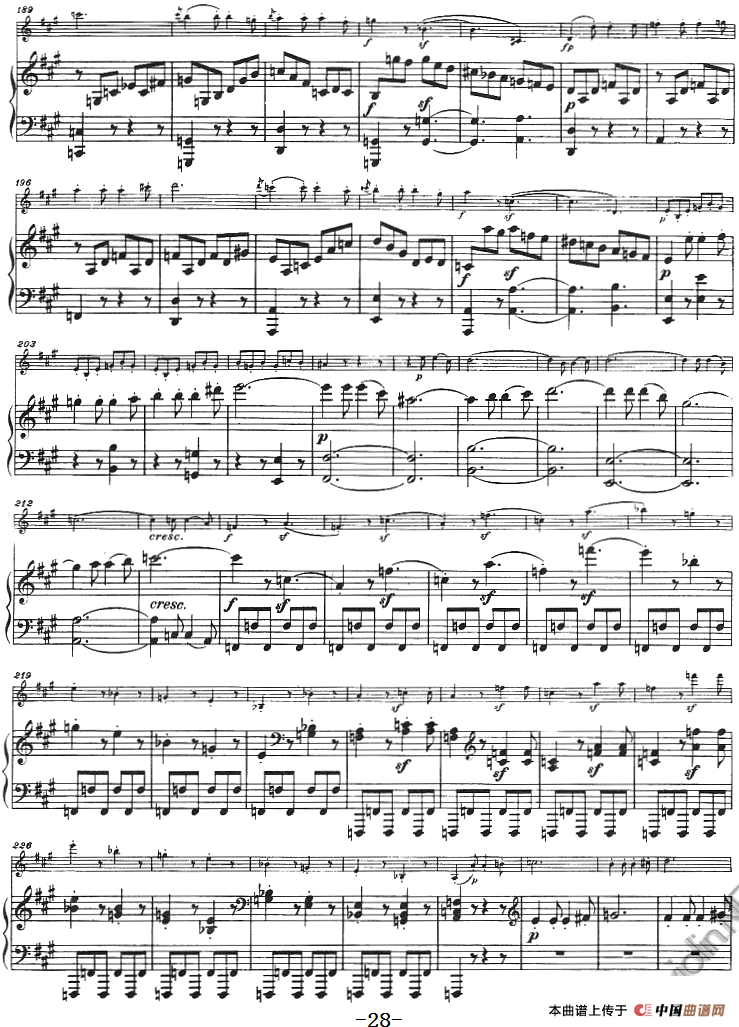 献给好友鲁道尔夫·克鲁采：奏鸣曲（A大调、小提琴+钢琴伴奏）