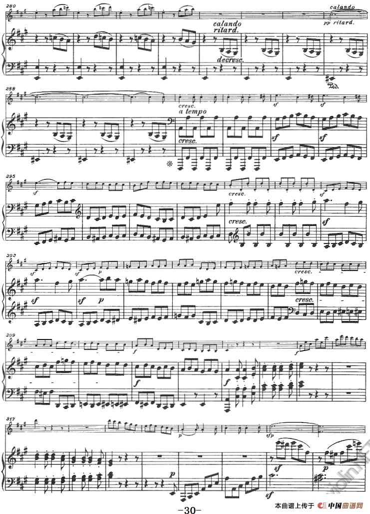 献给好友鲁道尔夫·克鲁采：奏鸣曲（A大调、小提琴+钢琴伴奏）