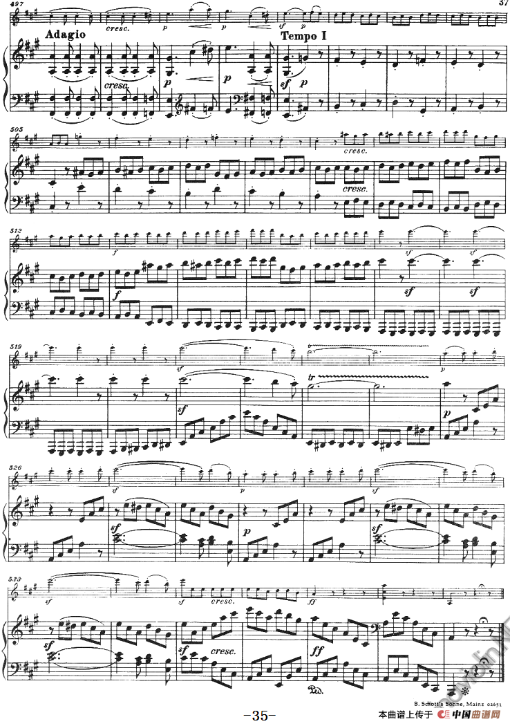 献给好友鲁道尔夫·克鲁采：奏鸣曲（A大调、小提琴+钢琴伴奏）