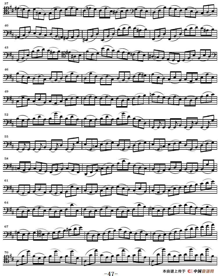 巴赫《大提琴无伴奏六首组曲》：Suite Ⅵ