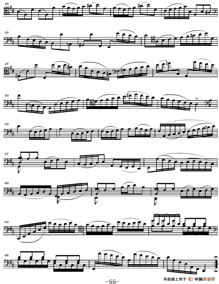 巴赫《大提琴无伴奏六首组曲》：Suite Ⅵ