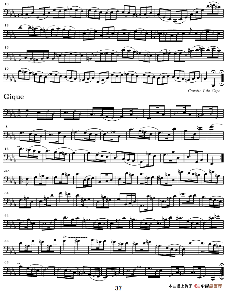 巴赫《大提琴无伴奏六首组曲》：Suite Ⅴ