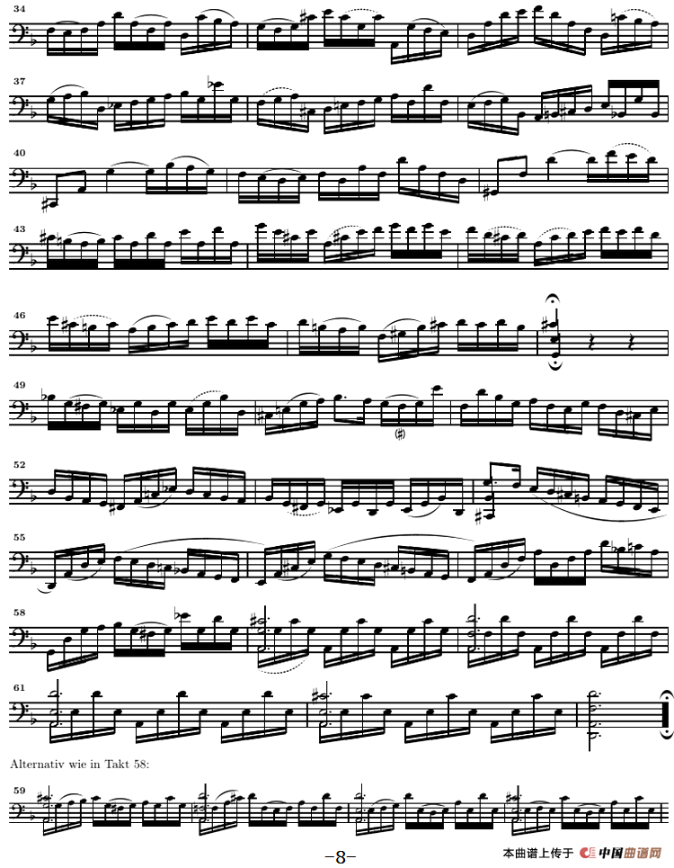 巴赫《大提琴无伴奏六首组曲》：Suite Ⅱ