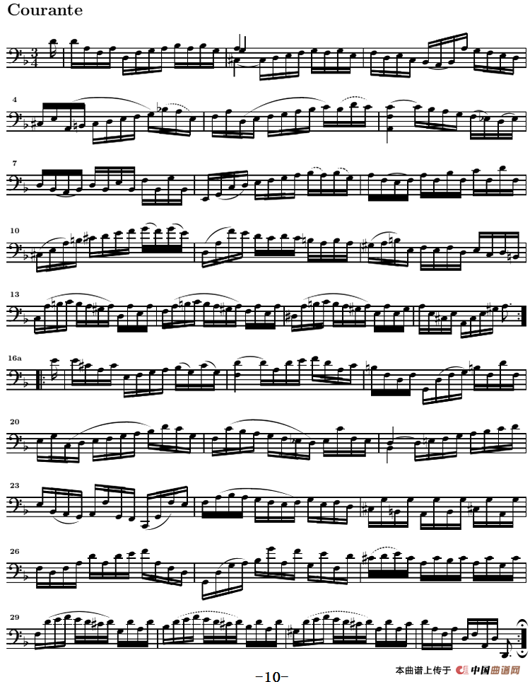 巴赫《大提琴无伴奏六首组曲》：Suite Ⅱ