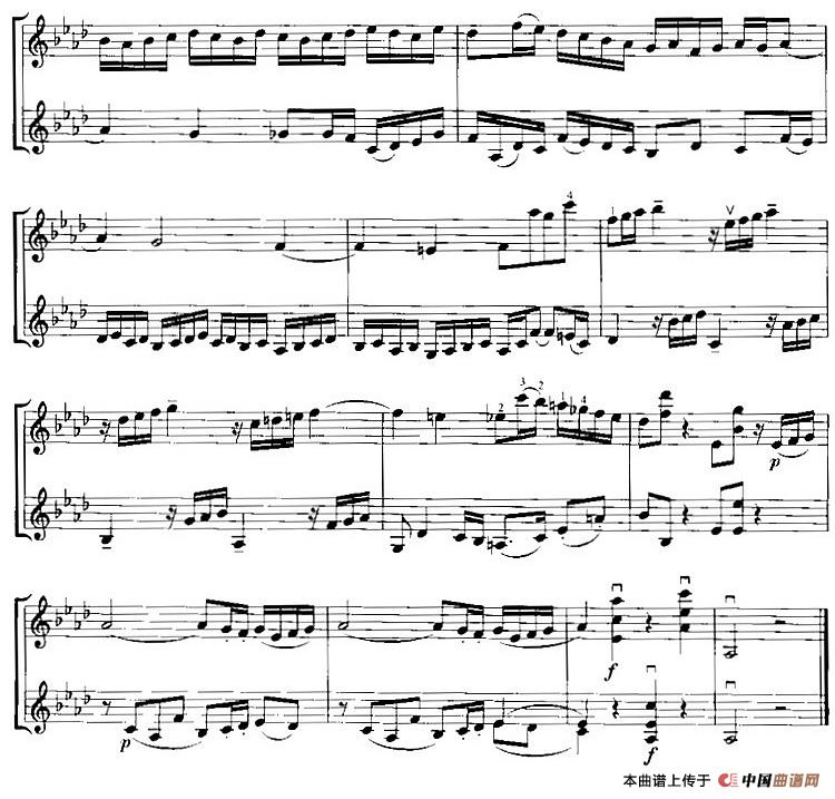 霍曼《小提琴基础教程》选曲：小赋格曲（约·塞·巴赫风格、二重奏）