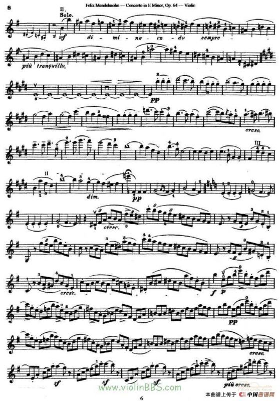 e小调协奏曲 Op.64（小提琴独奏）