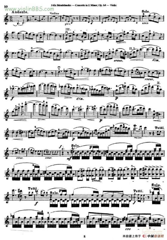 e小调协奏曲 Op.64（小提琴独奏）