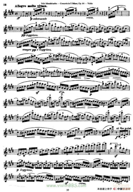 e小调协奏曲 Op.64（小提琴独奏）