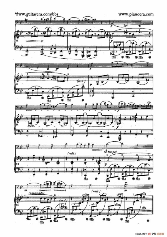 Sonata for Cello and Piano in g Minor Op.65（g小调大提琴奏鸣曲·大提琴+钢琴）