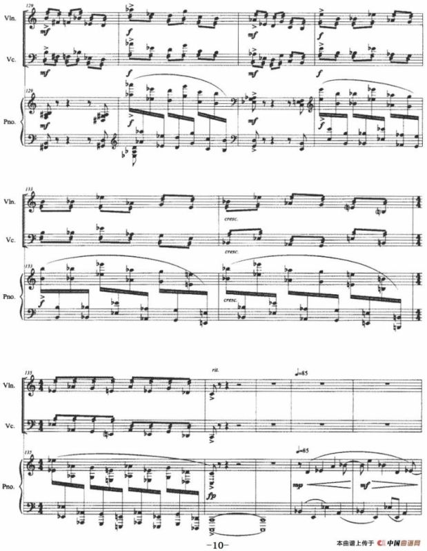 跳弦（小提琴+大提琴+钢琴伴奏）