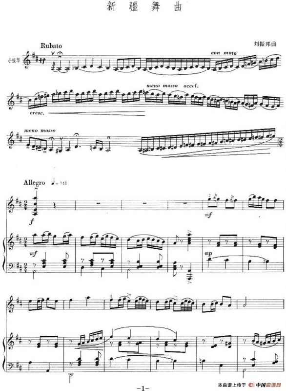 新疆舞曲（小提琴+钢琴伴奏）