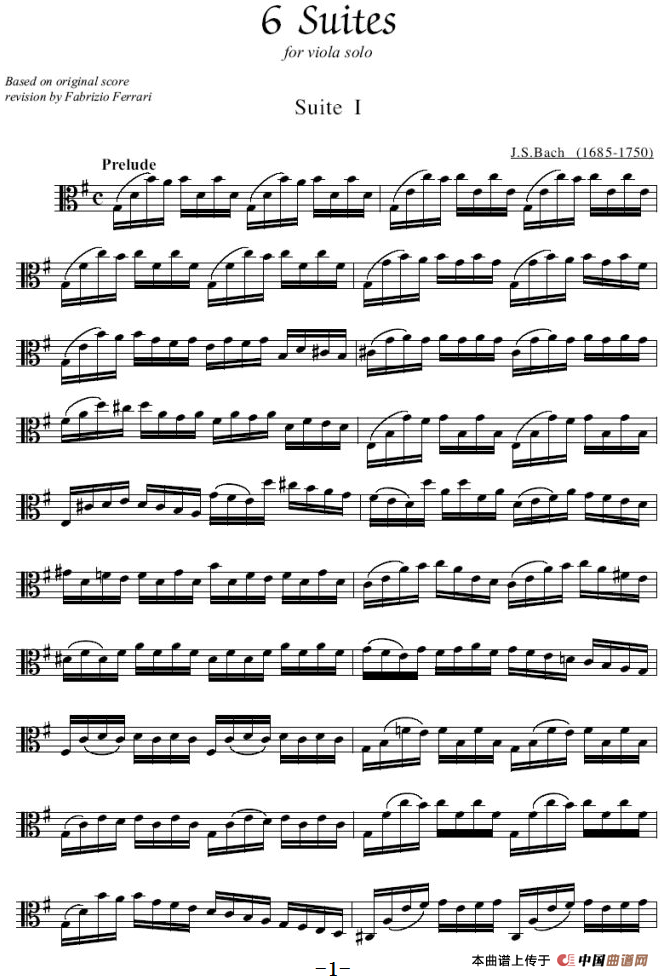 Bach《6 Suites》（巴赫《组曲》、中提琴）