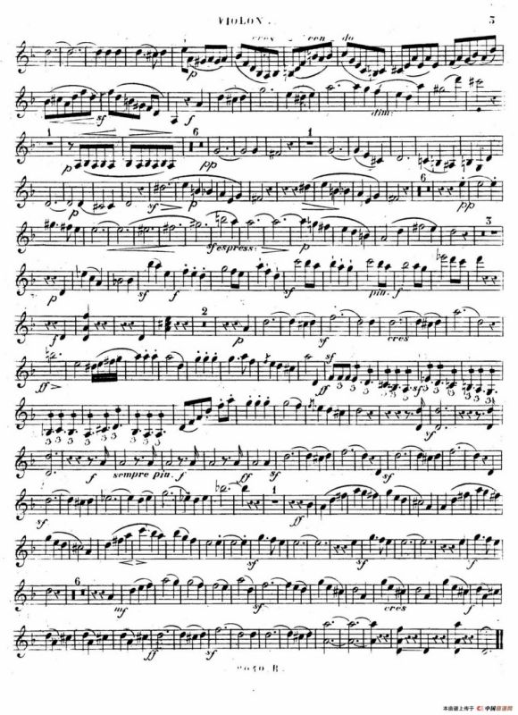 Piano Trio No.1 in d Minor Op.49（d小调第一钢琴三重奏·小提琴独奏版）