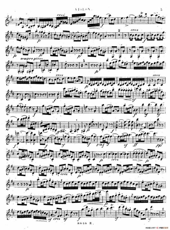 Piano Trio No.1 in d Minor Op.49（d小调第一钢琴三重奏·小提琴独奏版）