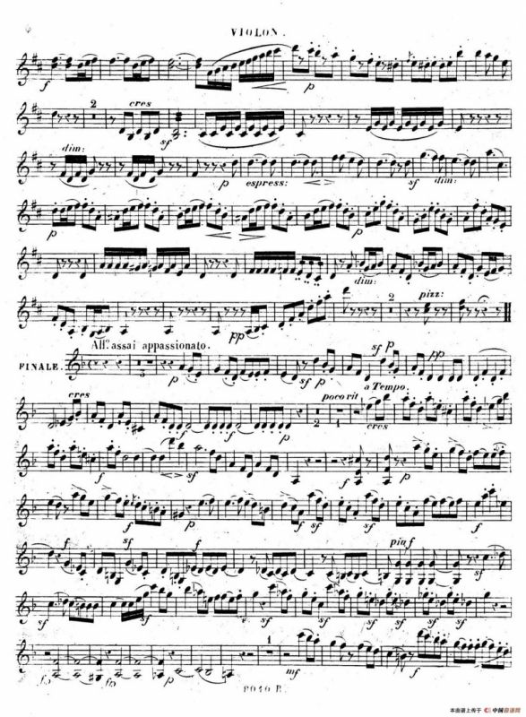 Piano Trio No.1 in d Minor Op.49（d小调第一钢琴三重奏·小提琴独奏版）