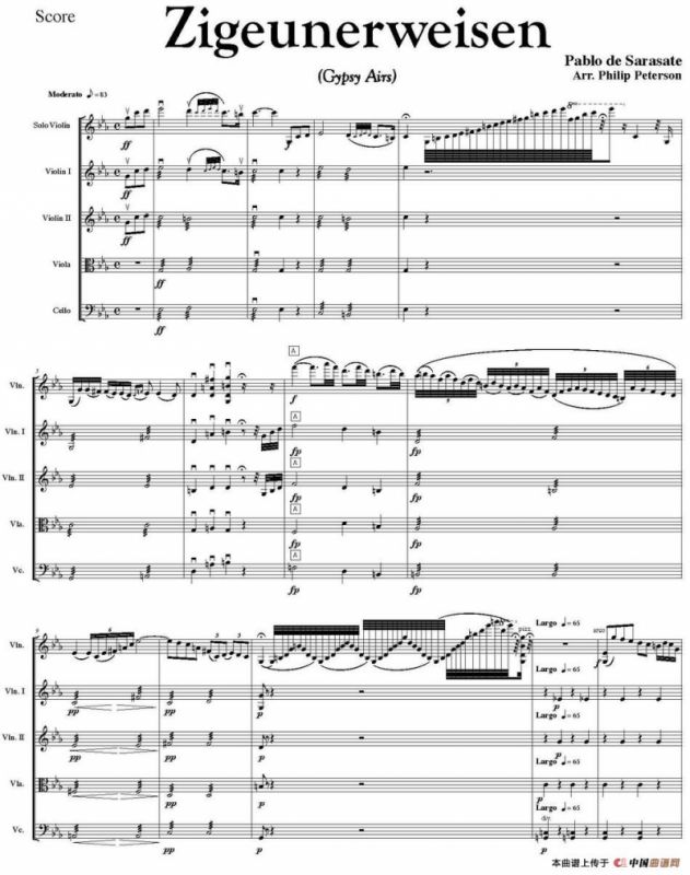 ZIGEUNERWEISEN（五重奏）