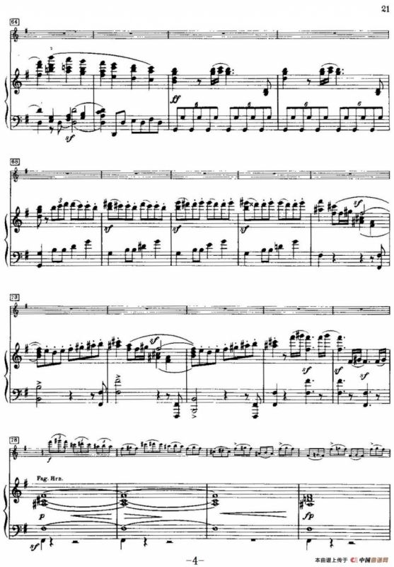 g小调小提琴协奏曲Op.26（III、Finale、小提琴+钢琴伴奏）