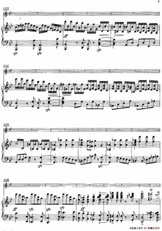 g小调小提琴协奏曲Op.26（I、Vorspiel、小提琴+钢琴伴奏）