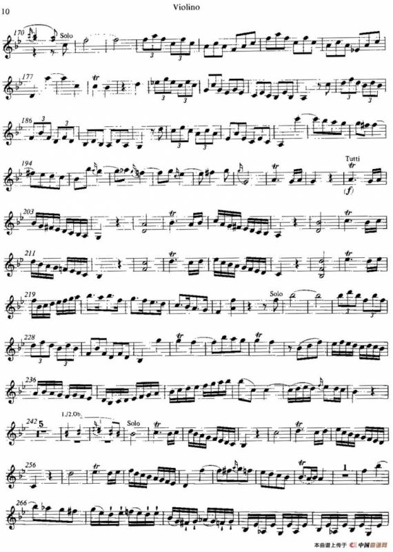 降B大调第一小提琴协奏曲 KV207