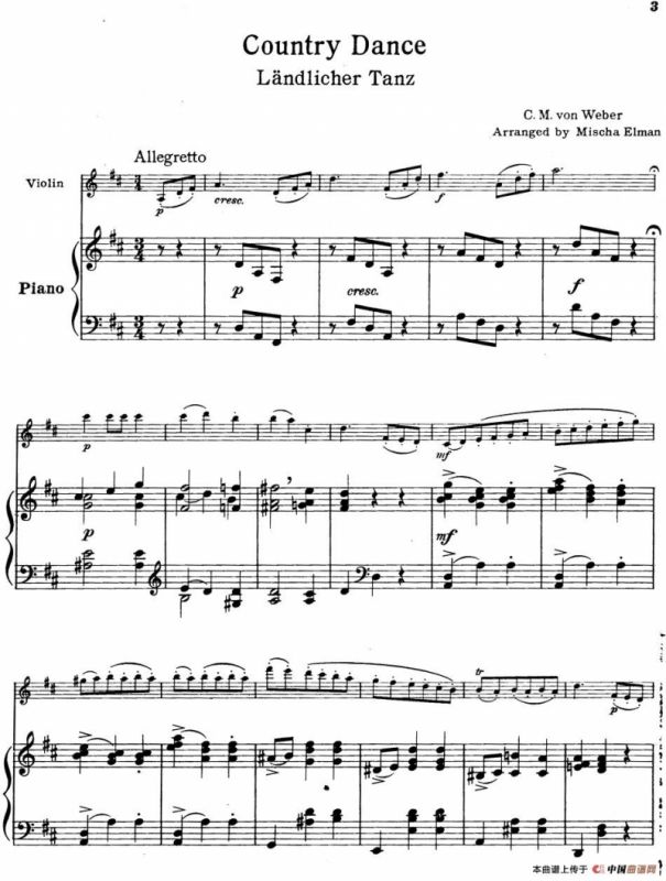 Country Dance（小提琴+钢琴伴奏）