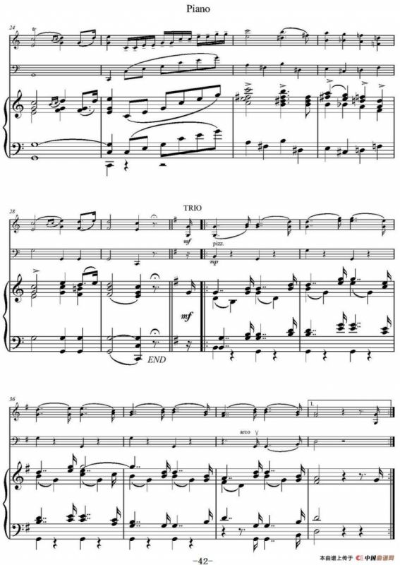 Wedding March（小提琴+大提琴+钢琴伴奏、F.Mendelssohn作曲版）