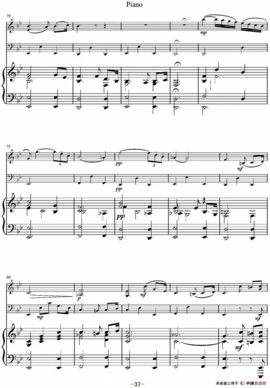 Adagio（小提琴+大提琴+钢琴伴奏、T.Albinoni作曲版）