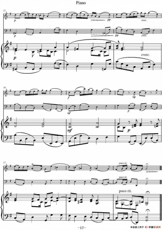 Cantabile（小提琴+大提琴+钢琴伴奏）